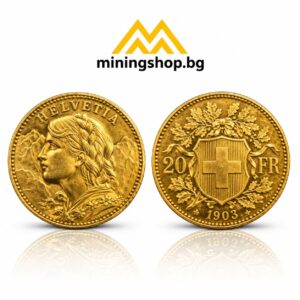 20 франка златна монета Швейцария Хелвеция | 6.45гр. | 21.6кр.| 1891г. |